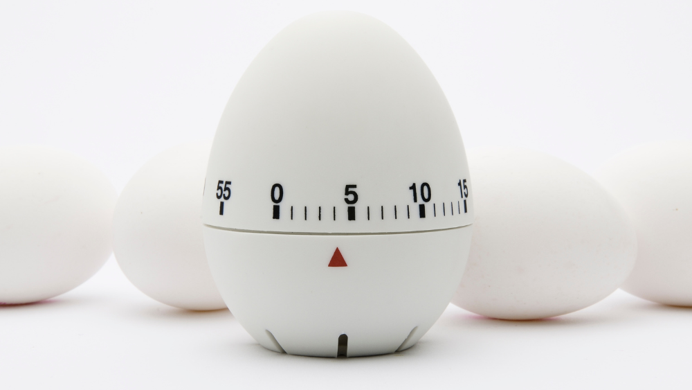 Egg timer to indicate time left on a task for executive functioning skills. 