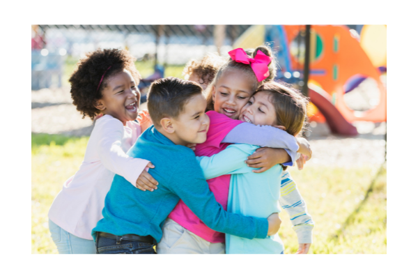 Children using appropriate social skills. 